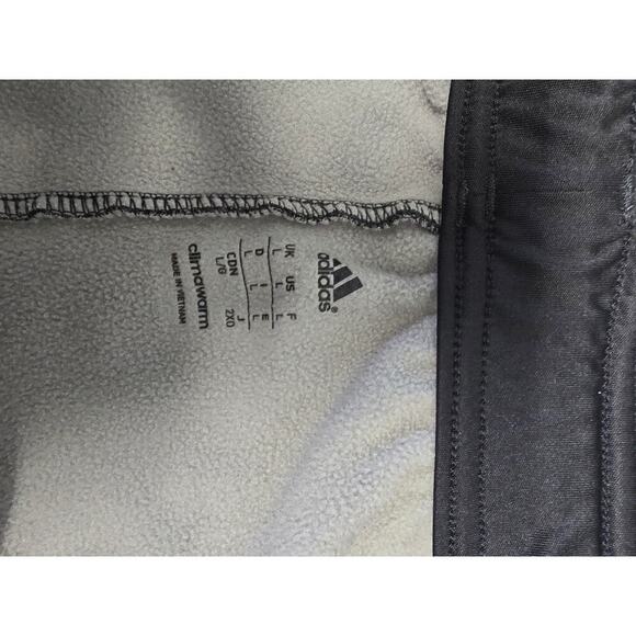 Adidas Mens Climawarm Sweatpants Size Large Gray Red Trim Elastic Waist Active - Picture 6 of 8